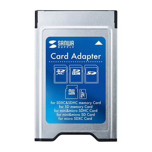 Pcカードスロット用sdカードリーダー Sdxc対応 Pcmcia Adr Sd3 激安通販のイーサプライ
