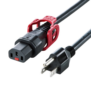 電源ケーブル(抜け防止・2m・NEMA 5-15P・15A・125V)