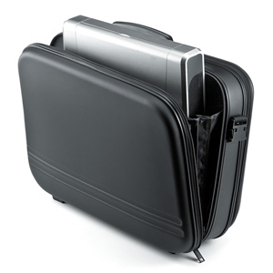 大切な物を傷つけずに安全に持ち運びができる硬い素材で軽量のハードバッグ