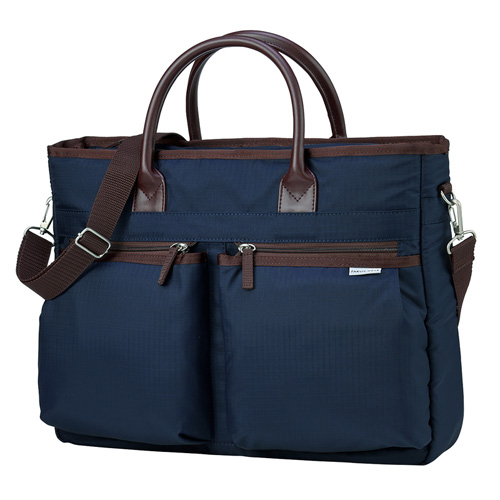 カジュアルPCバッグ(15.6型ワイドまで対応・トートバッグ・ネイビー) BAG-CA9NV2 サンワサプライ