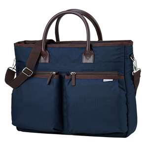 カジュアルPCバッグ(15.6型ワイドまで対応・トートバッグ・ネイビー) BAG-CA9NV2 サンワサプライ