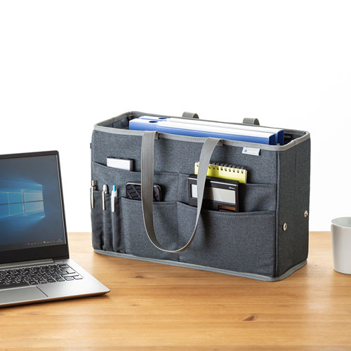 ボックス型バッグ テレワーク グレー 自立 収納 持ちはこび Bag Tw2gy 通販ならイーサプライ