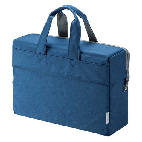 ボックス型バッグ（テレワーク・ブルー・自立・収納・持ちはこび） BAG-TW3BL サンワサプライ