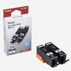 【キヤノン純正インク】インクタンク BCI-350XLPGBK2P（大容量・顔料ブラック）