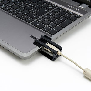 USBホールドロック(USBプラグ対応・抜け防止・面ファスナー取り付け)
