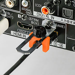 I/OロックHDMI-WIDE(AVレシーバー用HDMIプラグ対応・抜け防止・ネジ取り付け)