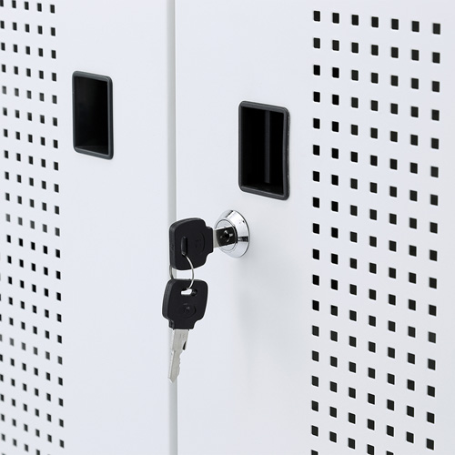 収納キャビネット ノートパソコン 鍵付き 保管 キャスター オフィス スチール Cai Cab22n 激安通販のイーサプライ