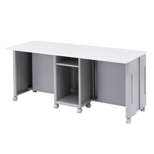 CAIデスク(液晶ディスプレイ収納・昇降タイプ・W1600mm)【代引き不可商品】