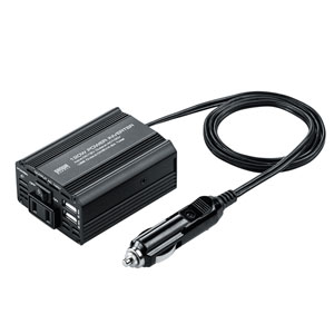 カーインバーター(120W・AC電源・USB電源・DC12V)
