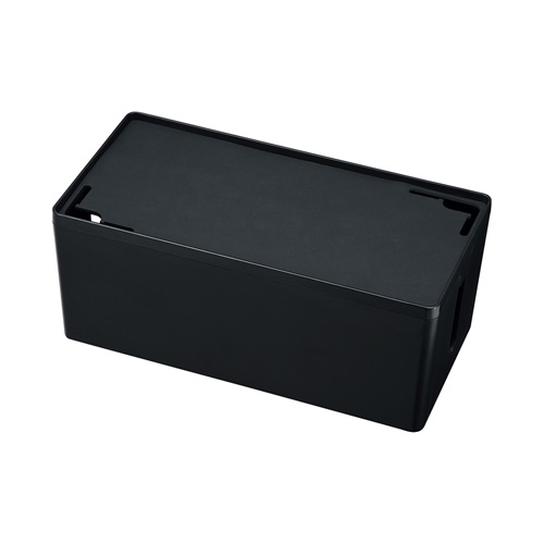 ケーブル&タップ収納ボックス(Mサイズ・ブラック) CB-BOXP2BKN2 サンワサプライ