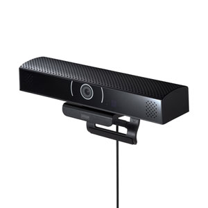 WEBカメラ(スピーカ内蔵・広角レンズ・200万画素・USBポートつき・Skype(スカイプ)・Zoom(ズーム)・ブラック)