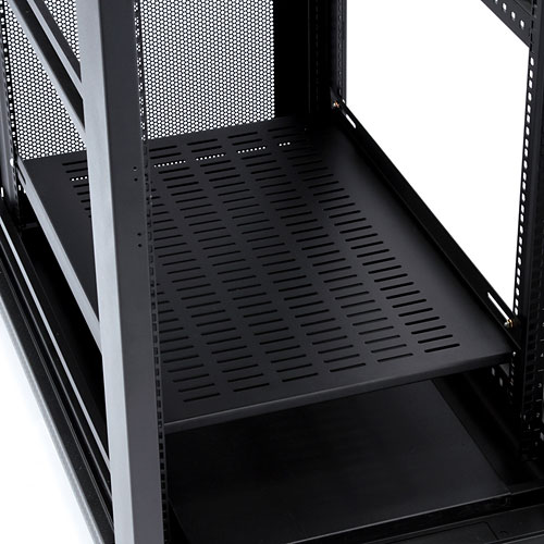 【サンワサプライ】19インチマウントサーバーラックCP-SVC18U・24U専用棚板(スリット付・ブラック)