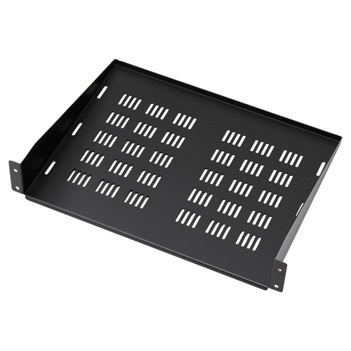 EIA用スリット付棚板(2U・ブラック)【代引き不可商品】