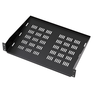 EIA用スリット付棚板(2U・ブラック)【代引き不可商品】