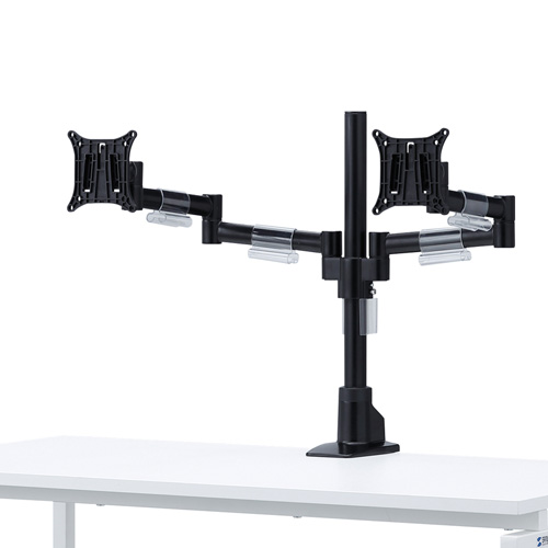 【新品未使用】サンワサプライ デュアルモニターアーム　CR-LA1502BK サンワダイレクト本店 サンワサプライ【オフィス・PC周辺通販】