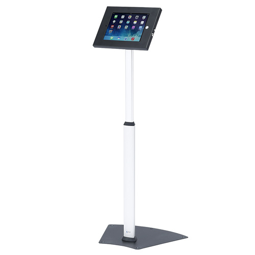 iPadフロアスタンド(高さ調整対応・セキュリティボックス付き)