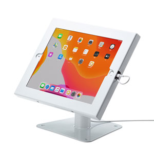 スタンド(10.2インチiPad用・卓上・縦設置・横設置・角度調節可能・ホワイト)