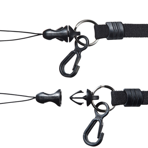 ネックストラップ デジタルカメラ スマートフォン用 ブラック 10mm幅 ワンタッチ 落下防止 安全パーツ付き Dg St17bk サンワサプライ Dg St17bk 激安通販のイーサプライ