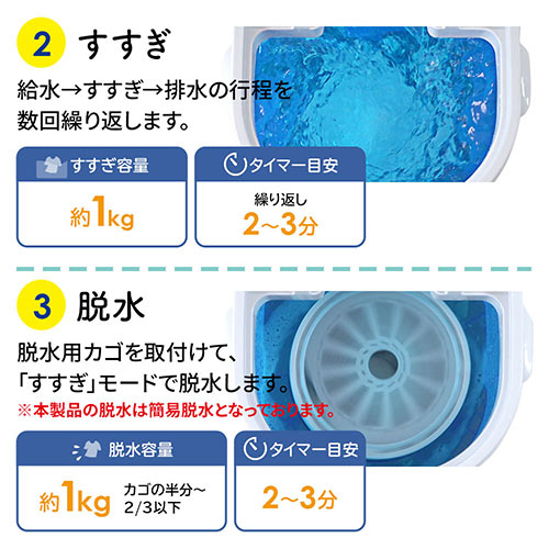 ミニ洗濯機 脱水 2kg 一人暮らし 介護用 赤ちゃん衣類 靴 スニーカー タオル 小型洗濯機 Eex Cd018 激安通販のイーサプライ