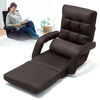 座椅子（リクライニング・クッション・メッシュ・通気性・ソファーベッド・背もたれ・肘付き・足置き・おすすめ・ブラウン）