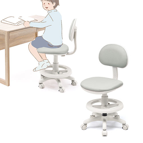 子供学習椅子 勉強 キャスター ストッパー付き 高さ調整 背もたれ クッション 足置き 足カバー おすすめ 激安通販のイーサプライ Eex Chk01gy