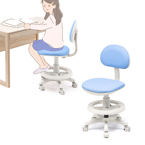 子供学習椅子 勉強 キャスター ストッパー付き 高さ調整 背もたれ クッション 足置き 足カバー おすすめ 激安通販のイーサプライ Eex Chk01gy
