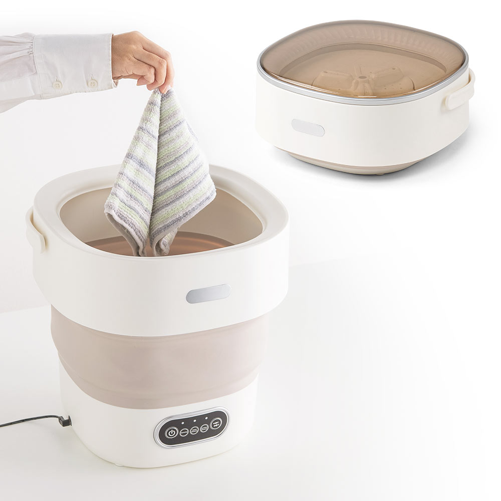 【折りたたみミニ洗濯機】予洗い仕分けサッと洗えるバケツ型