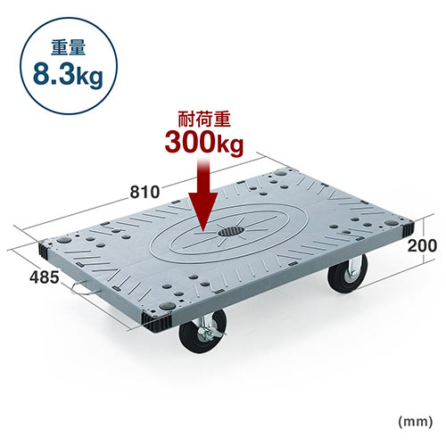 平台車 静音 大型 業務用 積載量 耐荷重 樹脂 ゴムタイヤ ストッパー 頑丈 ガード Eex Ct06 激安通販のイーサプライ