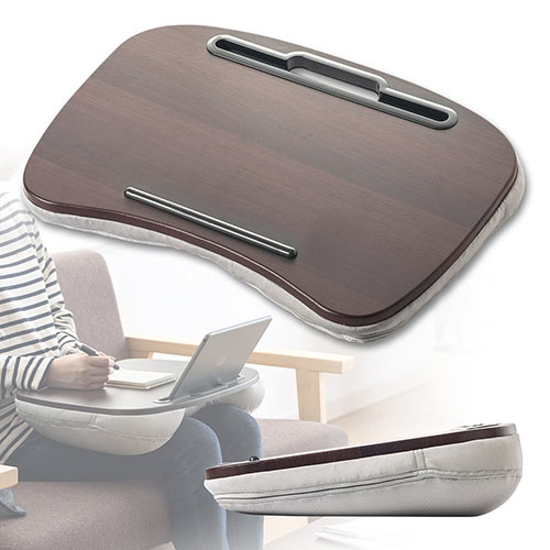 クッションテーブル 膝上 ラップトップ ノートpc タブレット 読書 車 ベッド 食卓 ブラウン Eex Kot02 激安通販のイーサプライ