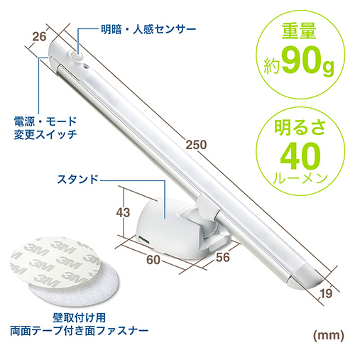 重量約90g 明るさ40ルーメン