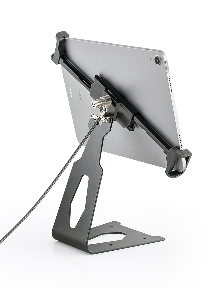 タブレット・iPadセキュリティ（盗難防止・ロック・ワイヤー・鍵・スタンド・android・机上・角度調整）