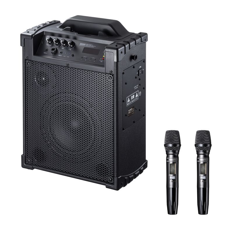 拡声器（スピーカー・選挙・バッテリー内蔵・ワイヤレスマイク2本付き・60W）