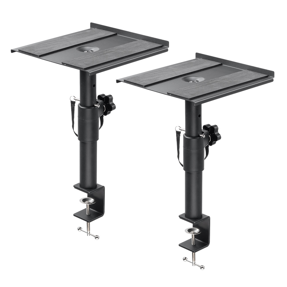 スピーカースタンド クランプ式 高さ角度調整 金属製｜イーサプライ