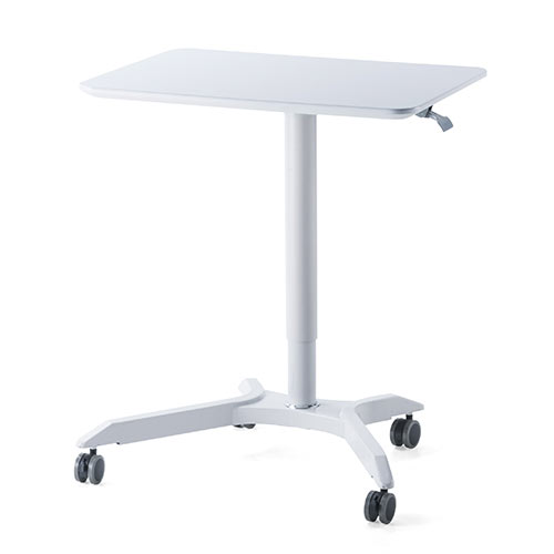 昇降デスク ガス圧式 上下 キャスター ホワイト 幅71 5cm 奥行き50cm 耐荷重15kg Ez1 Erd008w 激安通販のイーサプライ