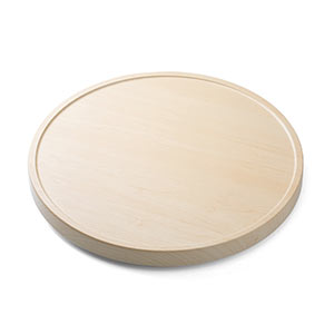 キャスター付台車（空気清浄機台・観葉植物・木目・丸形・台車・置き台・耐荷重20kg・直径35cm・コンパクト・ライトブラウン）