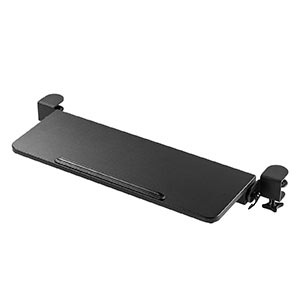 デスク拡張 折りたたみテーブル（後付け・デスクエクステンダー・クランプ固定・幅65cm・奥行き23cm）