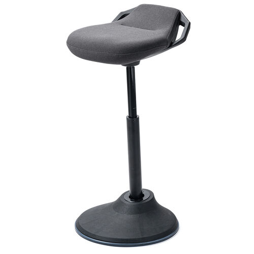 ハイスツール（スタンディングチェア）｜立ち仕事・ガス圧昇降・高さ60～84.5cm・ブラック