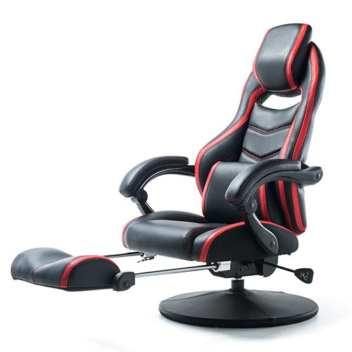 ゲーミングチェア 座椅子 オットマン リクライニング 回転 ハイバック ヘッドレスト 激安通販のイーサプライ
