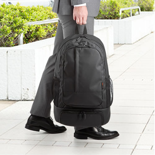ビジネスリュック 弁当 靴 Pc収納 2層式 耐水素材 激安通販のイーサプライ