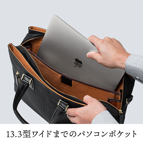 日本製ビジネスバッグ 豊岡縫製 国産素材鎧布使用 2way 高強度ナイロン使用 ダブル収納 三方ファスナー ネイビー Ez2 Bag157nv 激安通販のイーサプライ