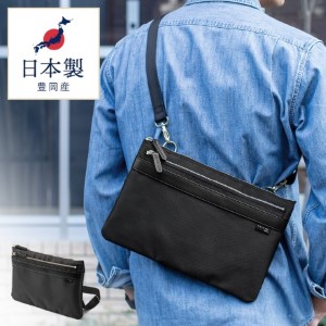 ミニショルダーバッグ（サコッシュ・日本製・高強・鎧布・ナイロン・撥水・ブラック・おすすめ） BAG177BK