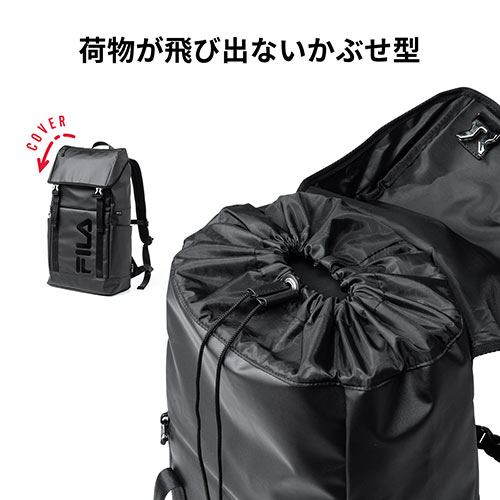リュック Fila 大容量22l 黒 メンズ レディース スクエア型 バックパック 通勤 通学 Ez2 Bagfla1bk 激安通販のイーサプライ