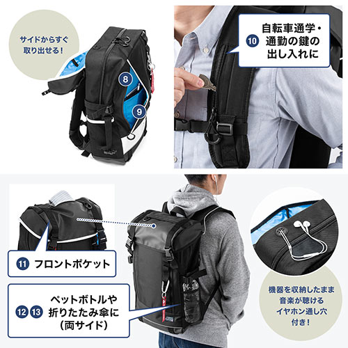 バックパック リュック メンズ 通学 通勤 旅行 ビジネス 収納 ロンズデール 23リットル トリコロール Ez2 Bagld1tr 激安通販のイーサプライ