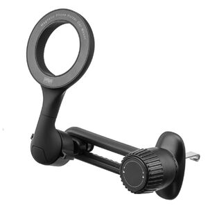 MagSafe対応車載ホルダー（スマホホルダー・車・エアコン吹き出し口・360度調整・片手操作・磁気吸着・iPhone15/14/13/12シリーズ対応・メタルリング付属）