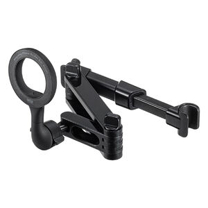 車載ホルダー（MagSafe対応・ヘッドレスト固定型・伸縮アーム・後部座席用・スマホホルダー・360度調整・磁気吸着・iPhone15/14/13/12対応・メタルリング・メディア掲載） CAR107