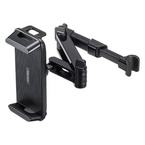 車載タブレットホルダー（ヘッドレスト固定型・伸縮アーム・後部座席用・7～13インチ対応・iPhone・Android・iPad・メディア掲載）