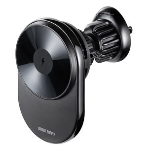 車載ホルダー（ワイヤレス充電対応・半導体冷却機能・ペルチェ素子・マグネット・磁気吸着・スマホホルダー・車・エアコン吹き出し口・片手操作・iPhone・Android・急速充電・メタルリング付属）