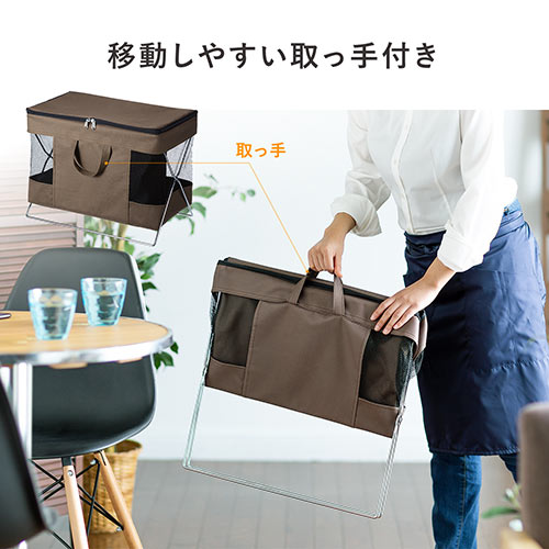 荷物収納ボックス 荷物置き 荷物入れ 折りたたみ カバン収納 蓋付き ブラック Ez2 Cb019bk 激安通販のイーサプライ
