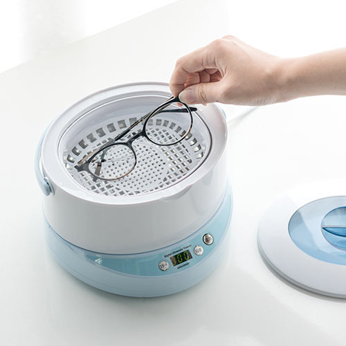 超音波洗浄機（分離式・タイマー機能・アタッチメント・時計・メガネ・アクセサリー・ブルー）