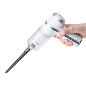 ハンディクリーナー（充電式・交換ノズル・LEDライト付き・コードレス・小型・車用掃除機）